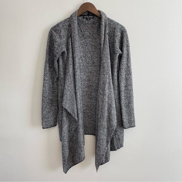 Barefoot Dreams | Calypso CozyChic Lite Gray Wrap Cardigan Open Front Heathered - Picture 3 of 11